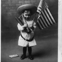 Kid with Fireworks LOC